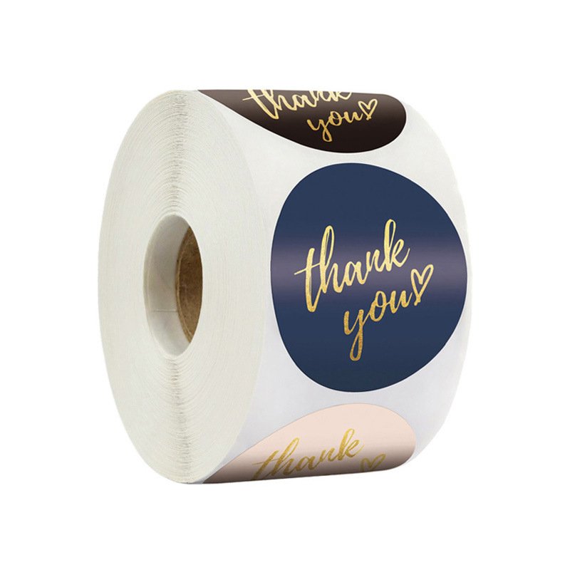 Foil Text Thank You Stickers and Cards Gold for Small Business Paper Custom Heat Sensitive Adhesive Sticker Gift & Craft Accept