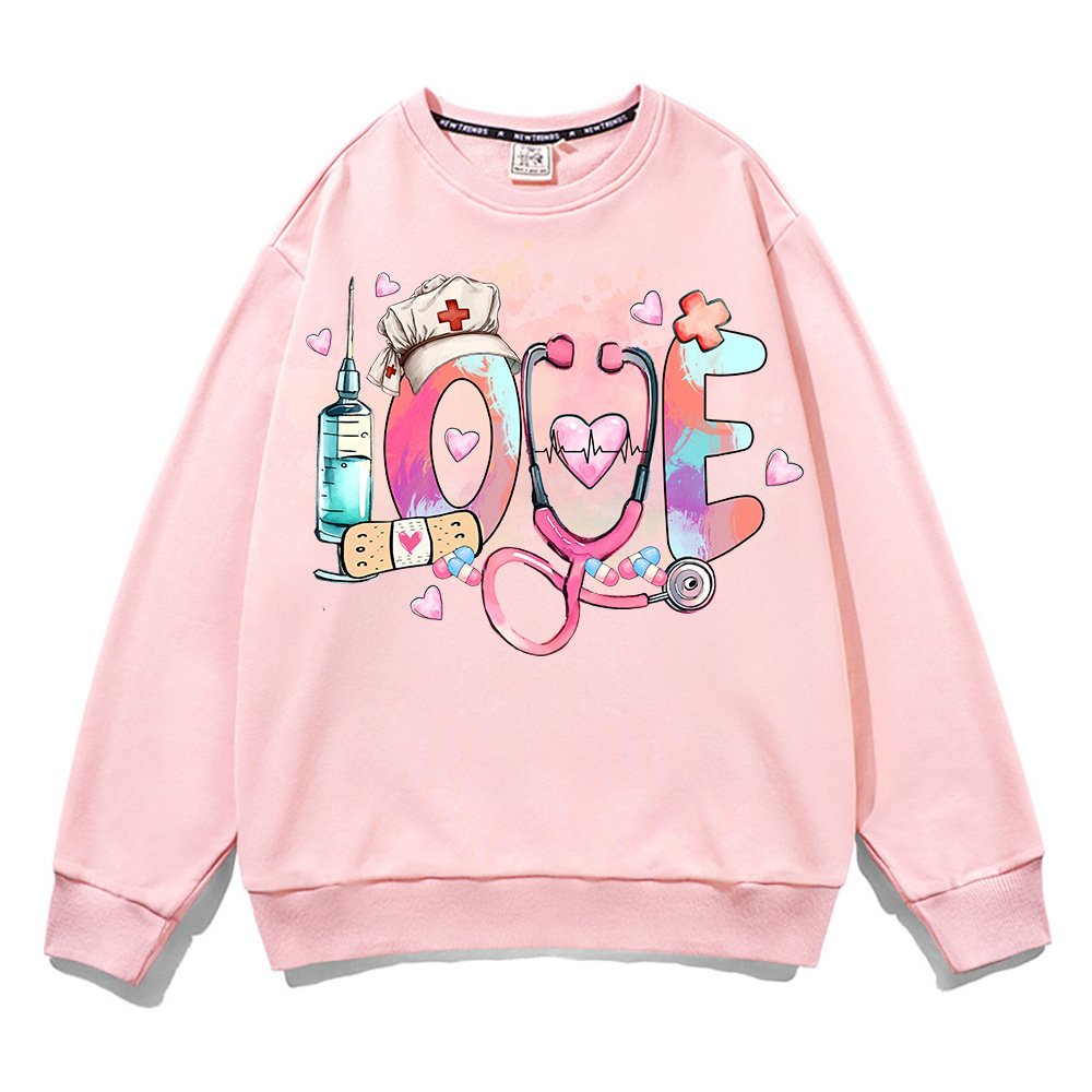 Thermal Film DTF Transfers Nurse Sticker Heat Transfer Vinyl Design Cartoon Black Women Patch Iron On Stickers Print On T-shirt