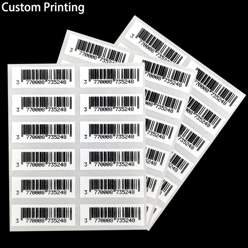 Custom printing serial number variable date a4 paper barcode maker sticker label barcode UPC code sticker roll price