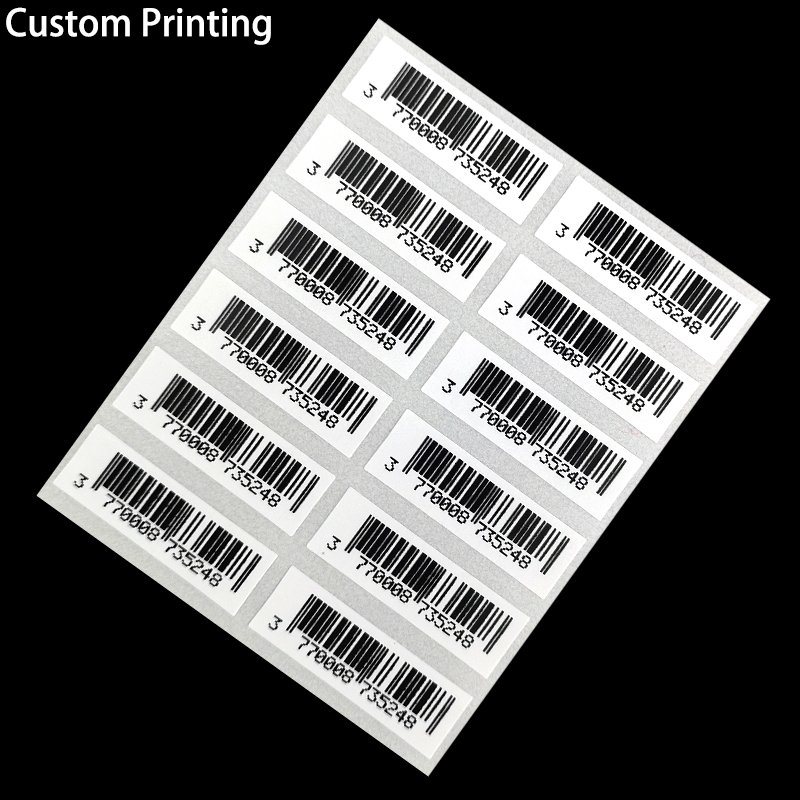 Custom printing serial number variable date a4 paper barcode maker sticker label barcode UPC code sticker roll price