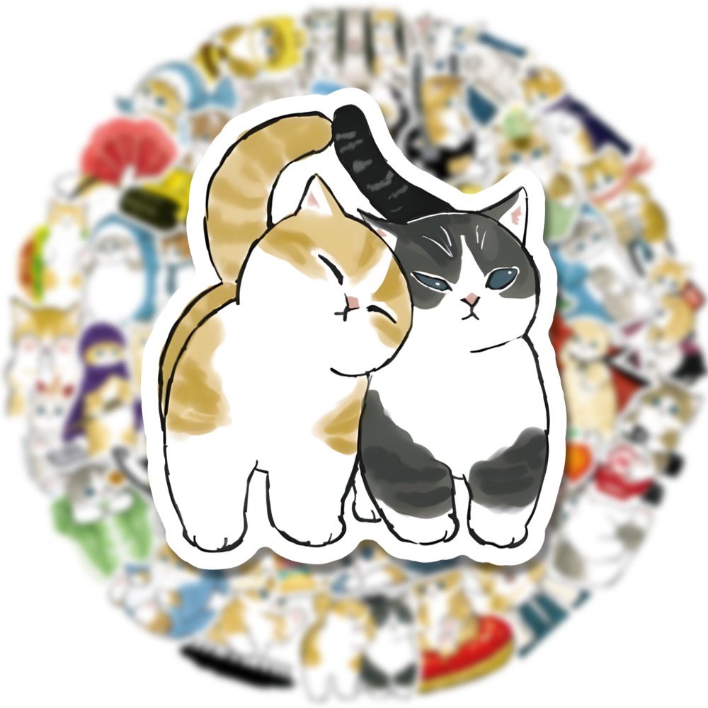 FF Brand facoty custom cute decorative cat dog cartoon sticker wholesale kawaii stickers factory custom logo sticker