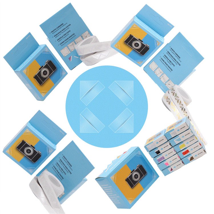 500pcs/roll Transparent Self-Adhesive Photo Corners Box Photo Album Accessories Picture Mounting DIY PVC Corner Sticker
