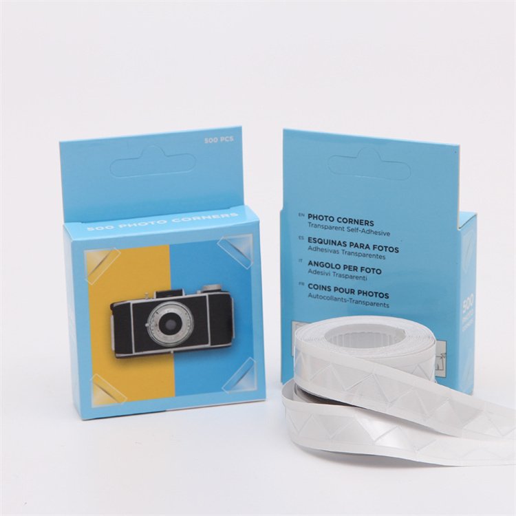 500pcs/roll Transparent Self-Adhesive Photo Corners Box Photo Album Accessories Picture Mounting DIY PVC Corner Sticker