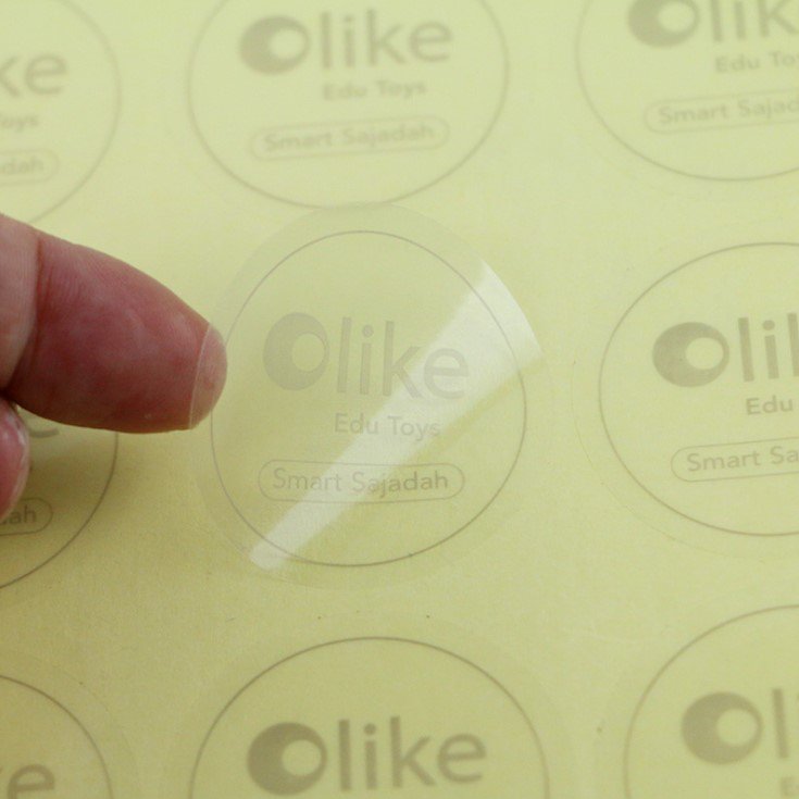 Vinyl Adhesive Plastic printed stickers custom Logo die cut label sticker