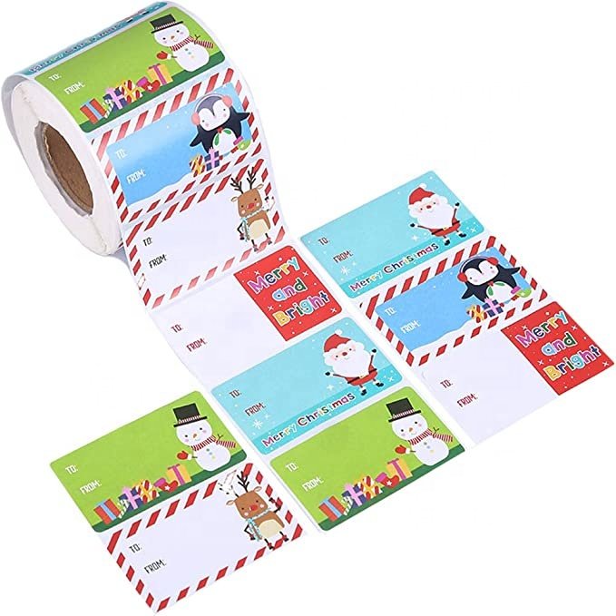 Christmas Tags Self Adhesive Sticker Christmas Name Tags Stickers for Gifts Xmas Presents Labels for Friends