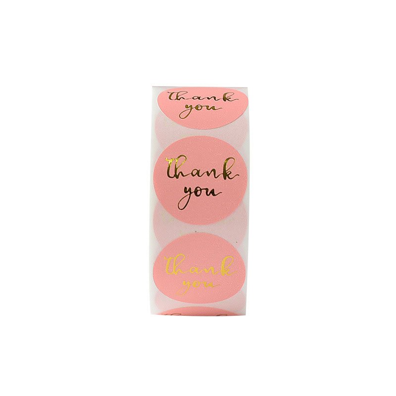 Manufacturers Custom Brand Printing Adhesive Roll Thank You Stickers With Logo