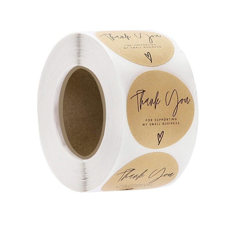 Manufacturers Custom Brand Printing Adhesive Roll Thank You Stickers With Logo