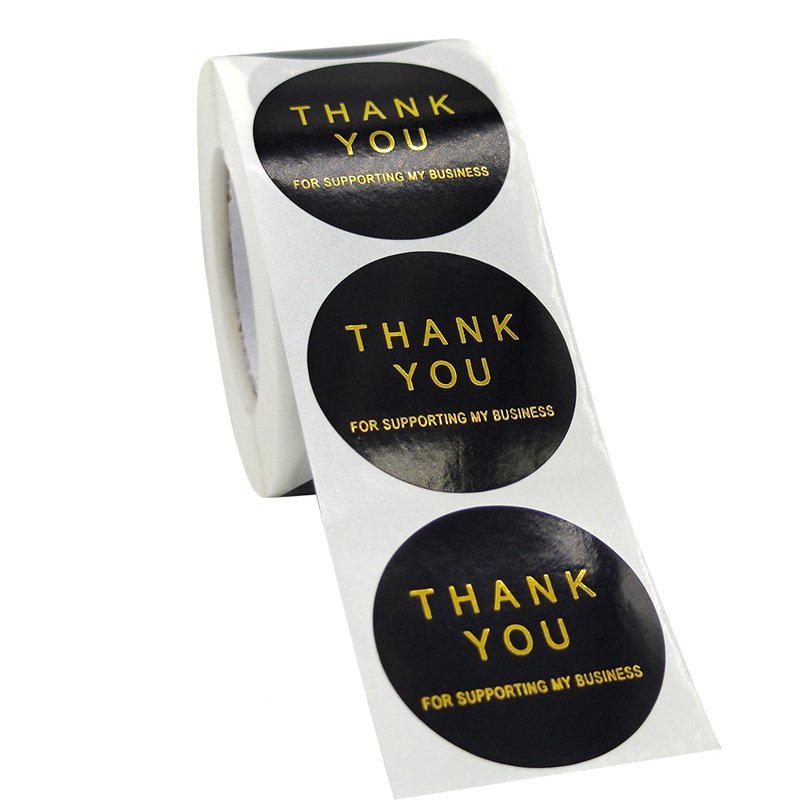 Manufacturers Custom Brand Printing Adhesive Roll Thank You Stickers With Logo
