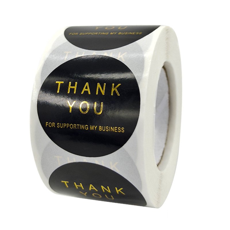 Manufacturers Custom Brand Printing Adhesive Roll Thank You Stickers With Logo