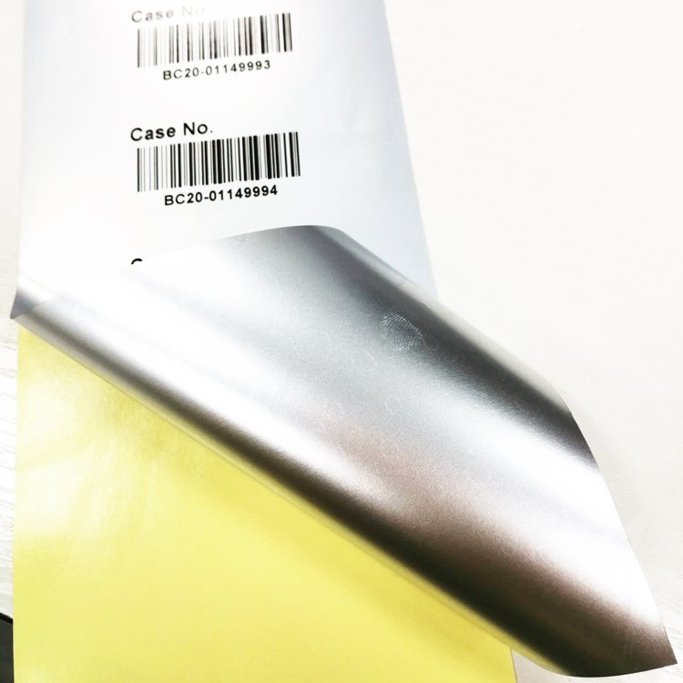 QR Code Label Printing, High Temperature Resistant Label, Variable Data Serial Number Printing Matt Silver PET Sticker