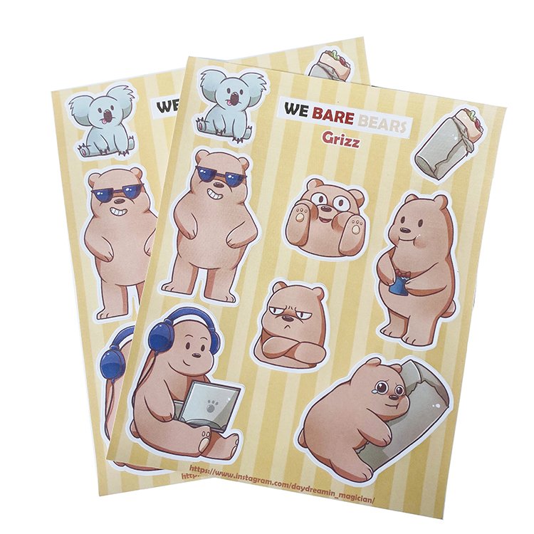 Custom Sticker Vinyl Kiss Cut Sticker Sheets Printing