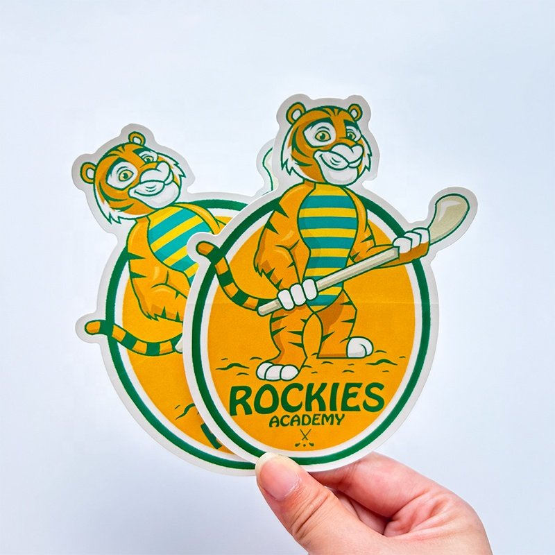 Wholesale Vinyl Waterproof Printing Cute Logo Design Stickers Removable Easy Peel UV Resist PVC Die Cut Vinyl Stickers Printing