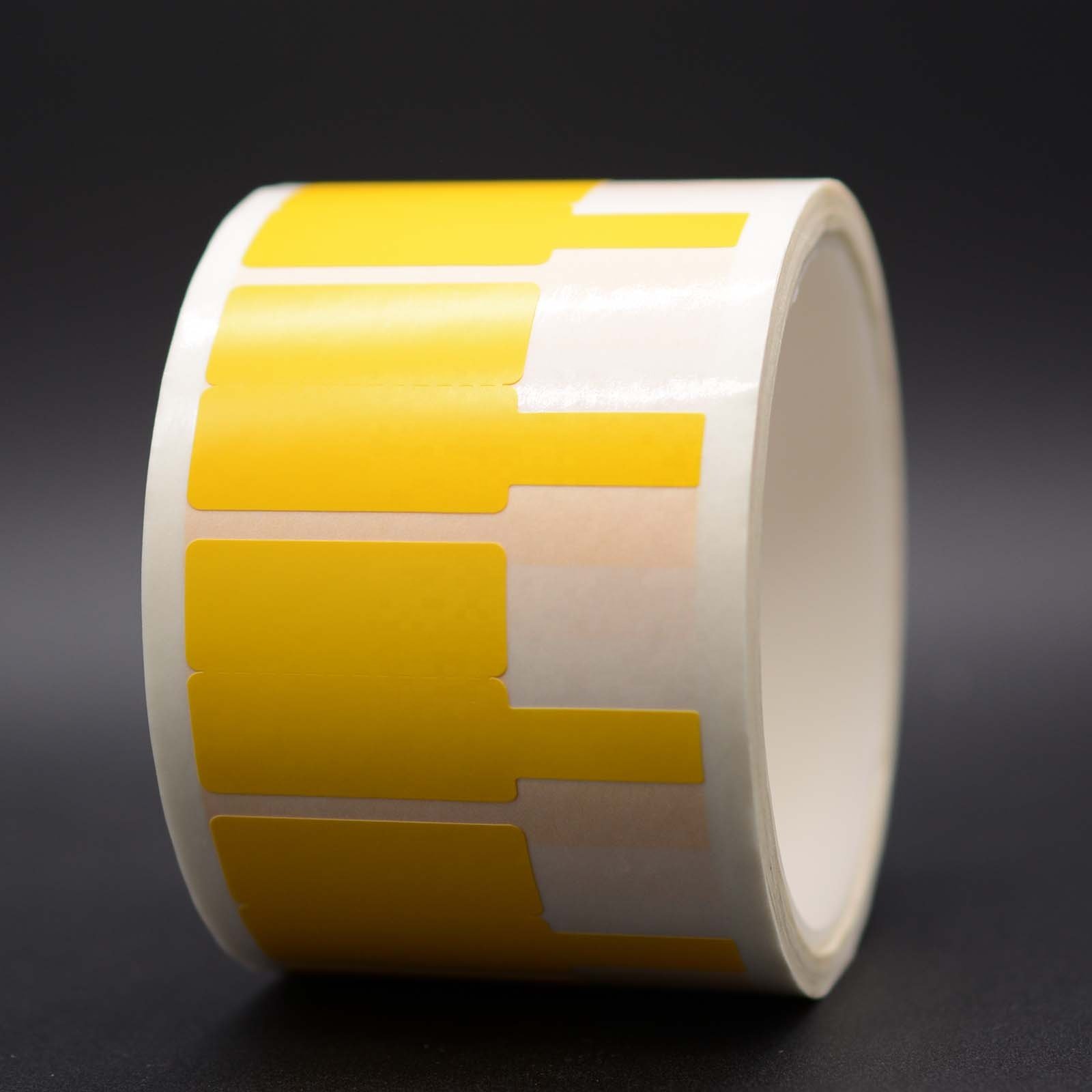 55x28mm 2mil Yellow Matte Water Resistant wire tag wire sticker wrap cable label