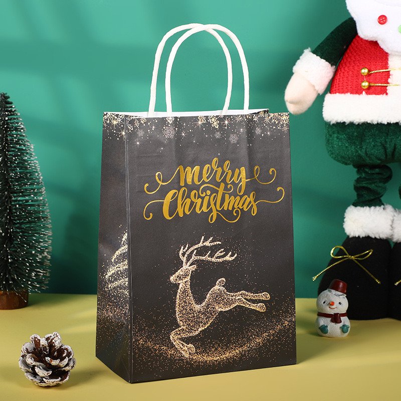 8 Style Paper Treat Bags With Stickers Party Favor Halloween Treat Bags For Trick Or Treat Gifts Candies Snacks Party Supply