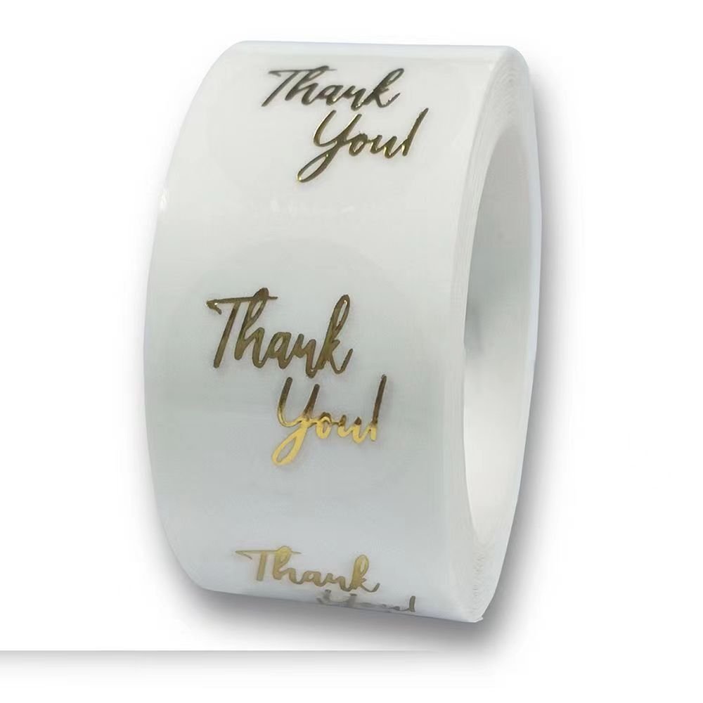 Waterproof Round Thank You Label Sticker Printing Personalized High Quality Eco-friendly Sticker Custom Die Cut Stickers