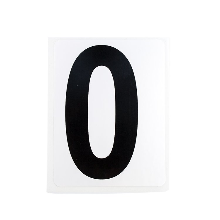 Custom new self adhesive vinyl number sticker label