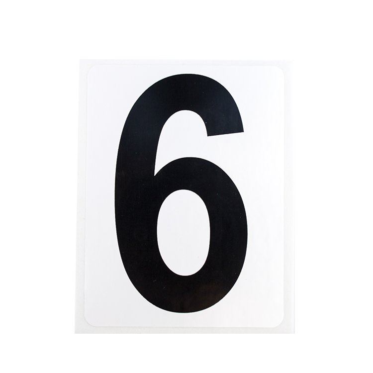 Custom new self adhesive vinyl number sticker label