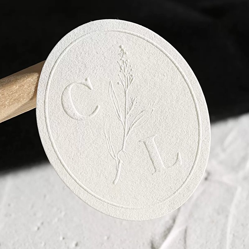 Customized Various Shapes 3D Embossed Printing Texture Paper Logo Sticker Aromatherapy Candle Self-Adhesive Packaging Labels