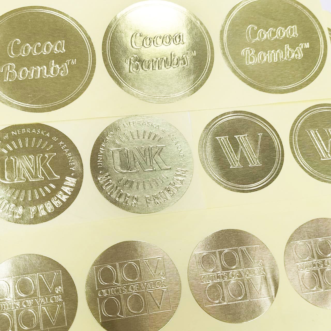 golden foil sticker