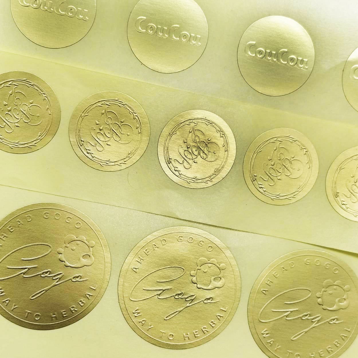 golden foil sticker