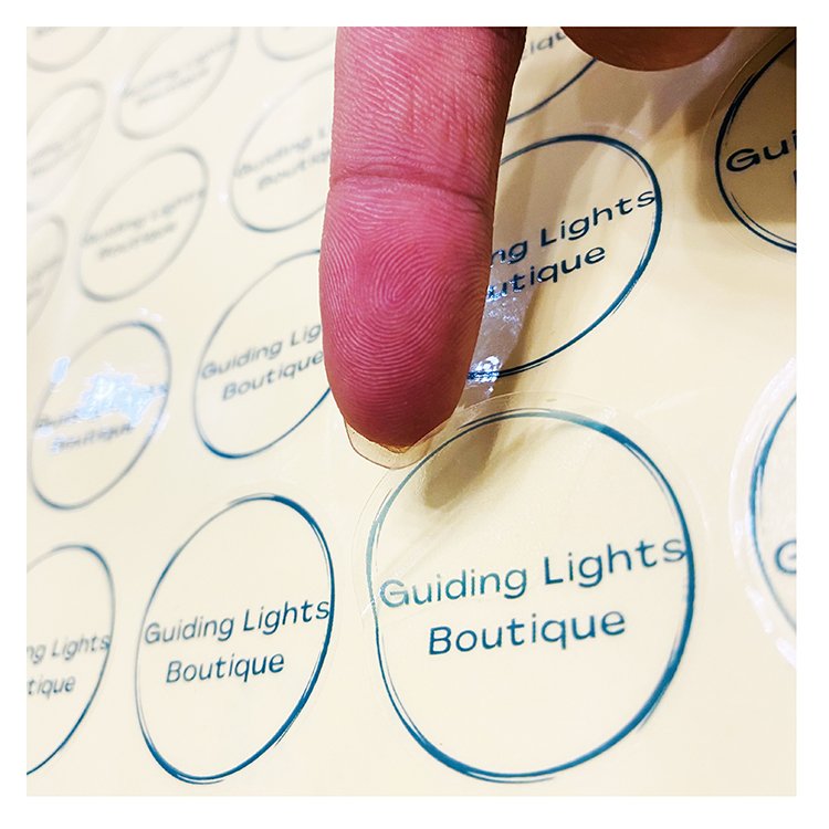Custom Print Adhesive Bopp Clear Transparent Round Packaging Stickers Labels
