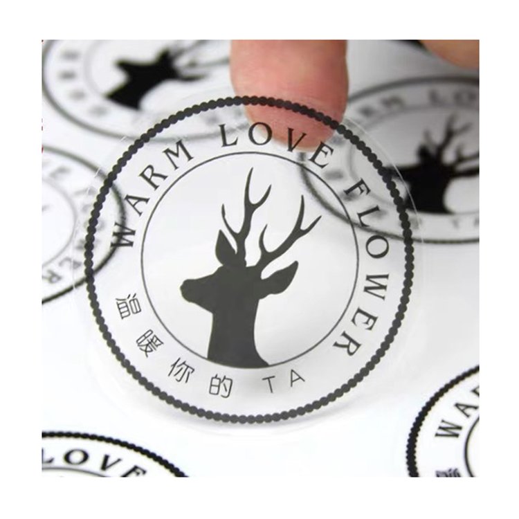 Custom Print Adhesive Bopp Clear Transparent Round Packaging Stickers Labels