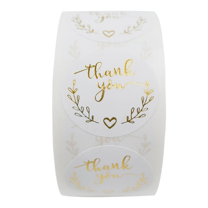 Custom Printed Roll Cosmetic Cardboard Paper Boxcker Waterproof Boxes Thankyou Stickers Vinyl Adhesive Sticker CMYK Gift & Craft