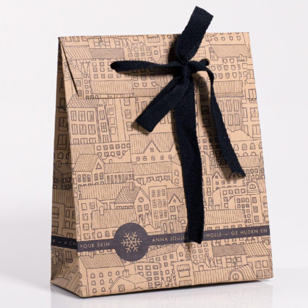 Custom Print Logo Privite Brand Die Cut Handle Paperbag Scarf Tie White Paper Shopping Gift Bag