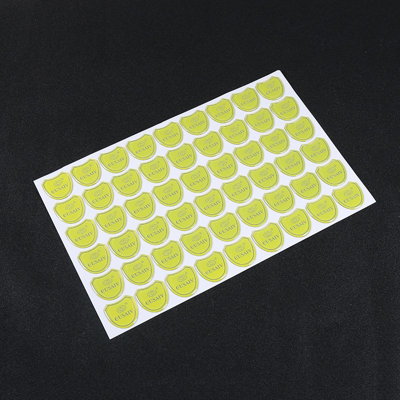 Custom OEM ODM Design Brand Name Dome Stickers Epoxy Resin 3D Logo PVC Clear Dome Epoxy Sticker