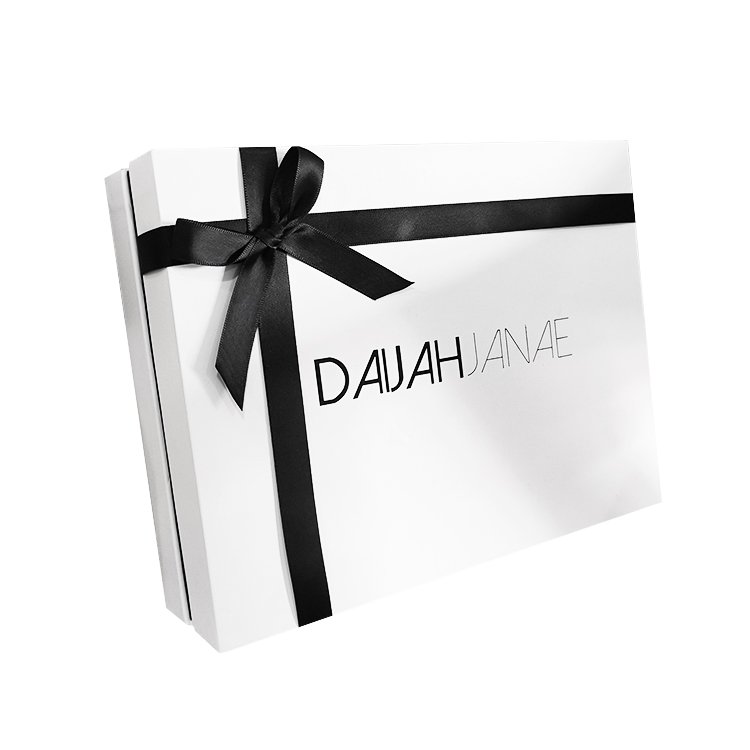 Custom Luxury High Quality Rigid Cardboard Packaging White Removable Lid Gift Boxes With Neck