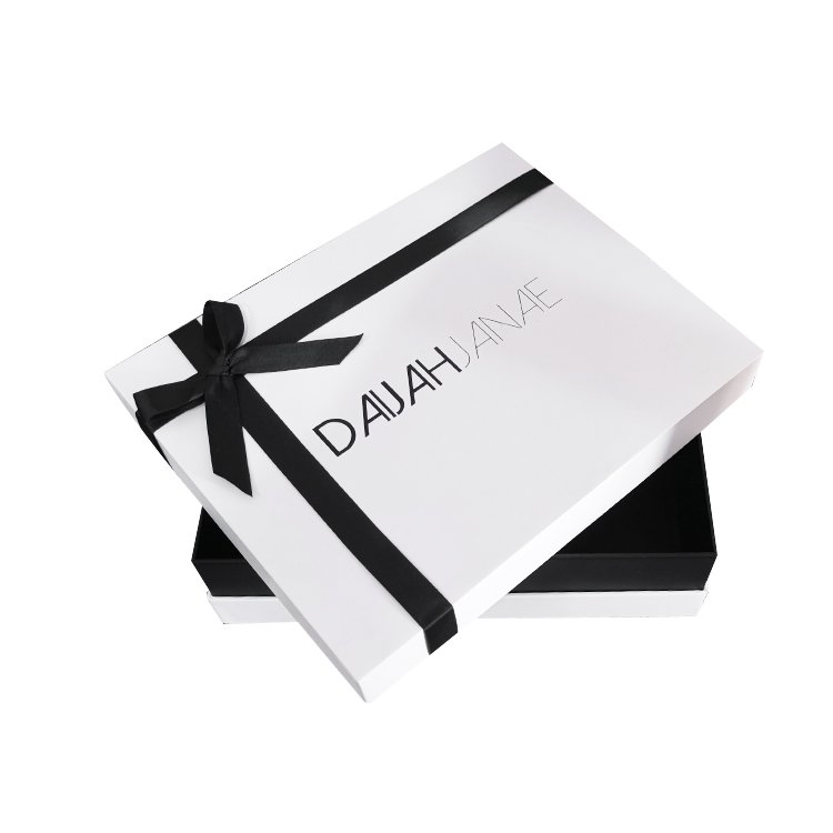 Custom Luxury High Quality Rigid Cardboard Packaging White Removable Lid Gift Boxes With Neck