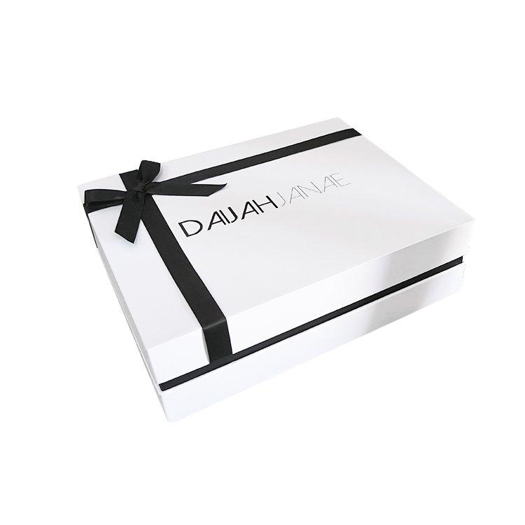 Custom Luxury High Quality Rigid Cardboard Packaging White Removable Lid Gift Boxes With Neck
