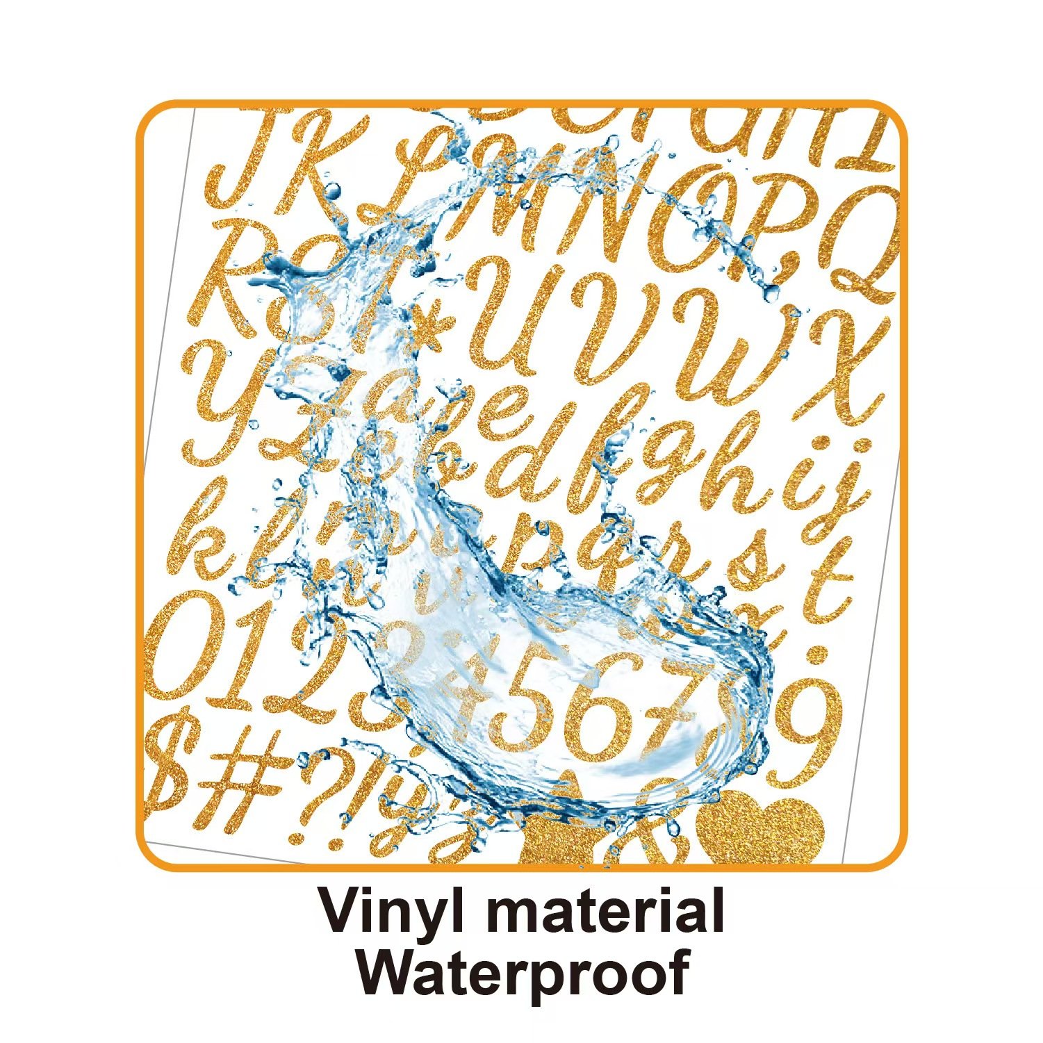 Self-Adhesive Vinyl Glitter Letters and Alphabet Number Stickers Mailbox Labels Decals for Sign and Notebook Sheets Packing