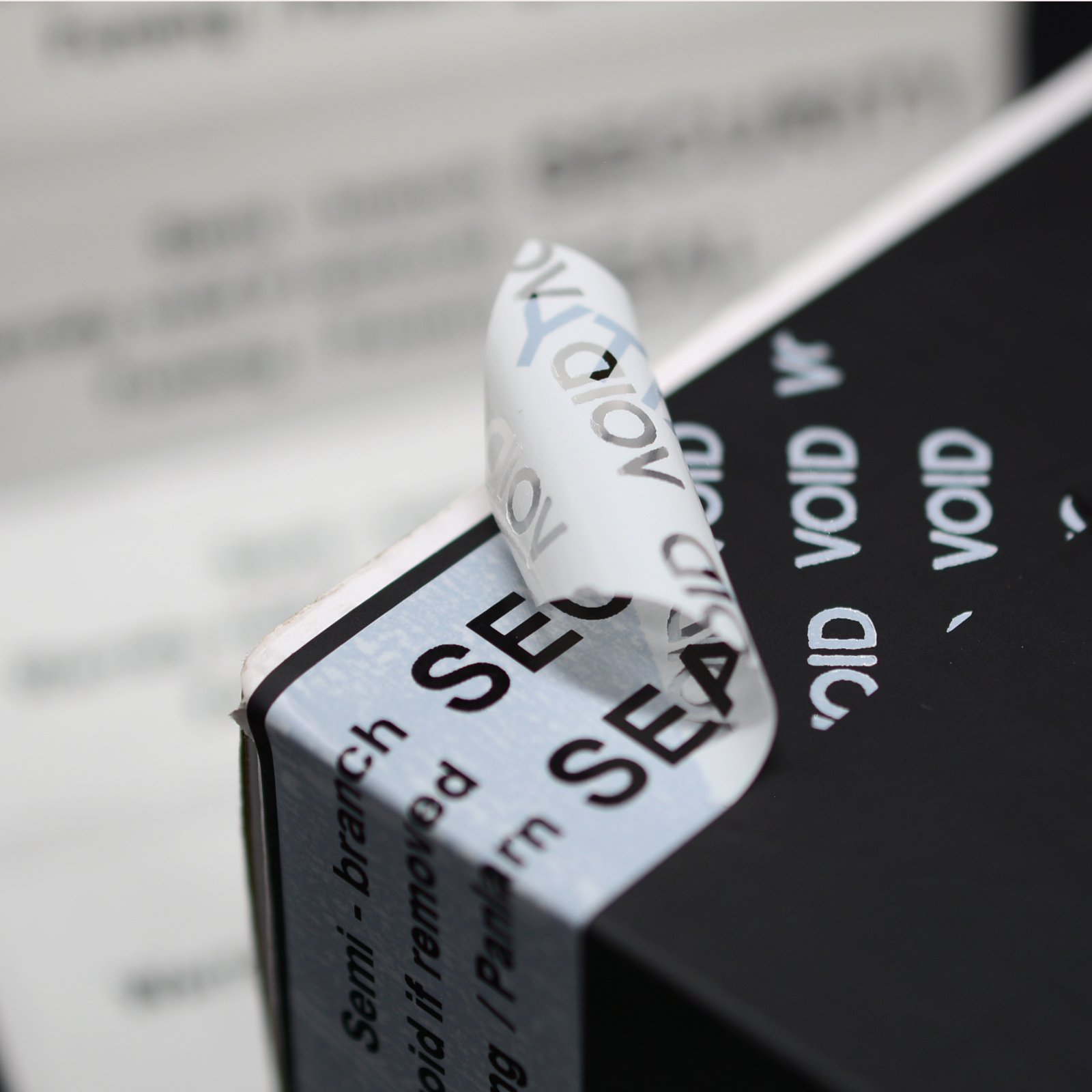 Custom anti-counterfeiting font security seal invalid sticker if the seal is damaged or removed, the warranty is invalid sticker