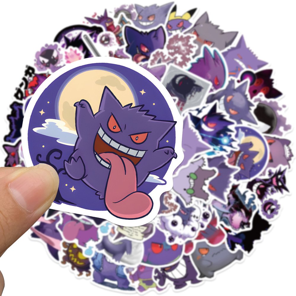 55PCS Funny anime poke monster devil gengar stickers