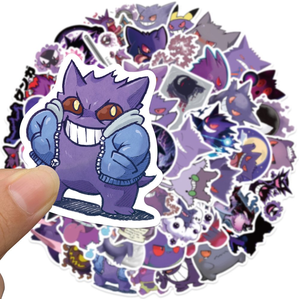 55PCS Funny anime poke monster devil gengar stickers