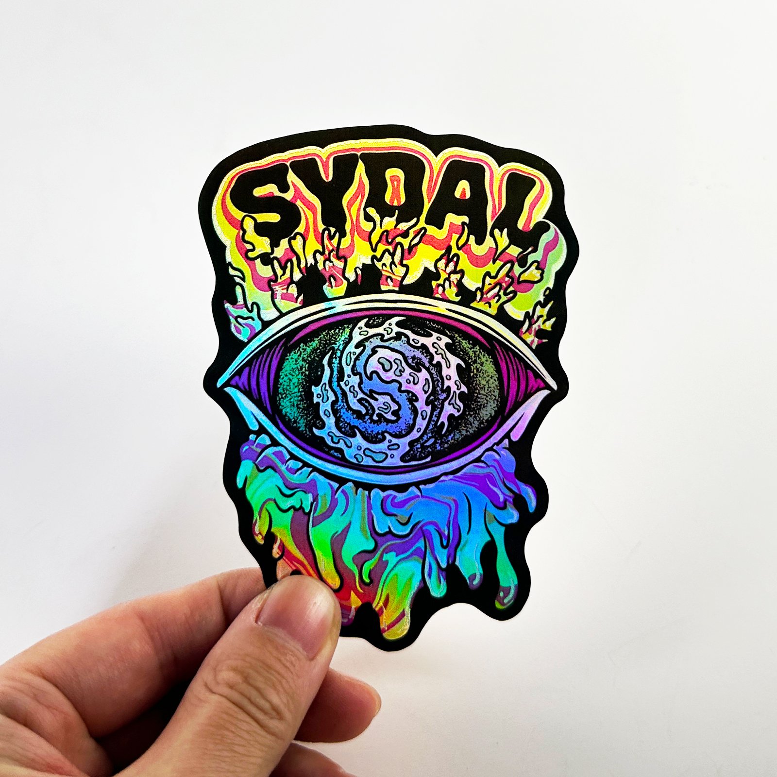 Outdoor Use Waterproof Custom Printed Holographic Sticker UV Proof Fancy Design Laser Hologram Die Cut Stickers