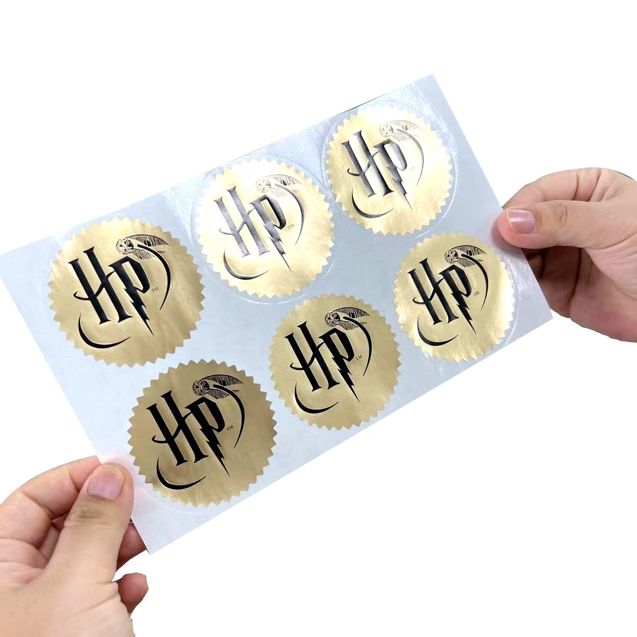 Wholesale Custom Logo Waterproof Gold Foil Silver Rose Gold Clear Vinyl Transparent Sticker For Packaging Labels