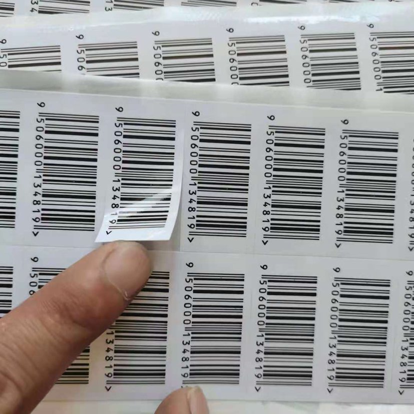 Factory supply label Custom sticker Waterproof barcode label laser printed sticker