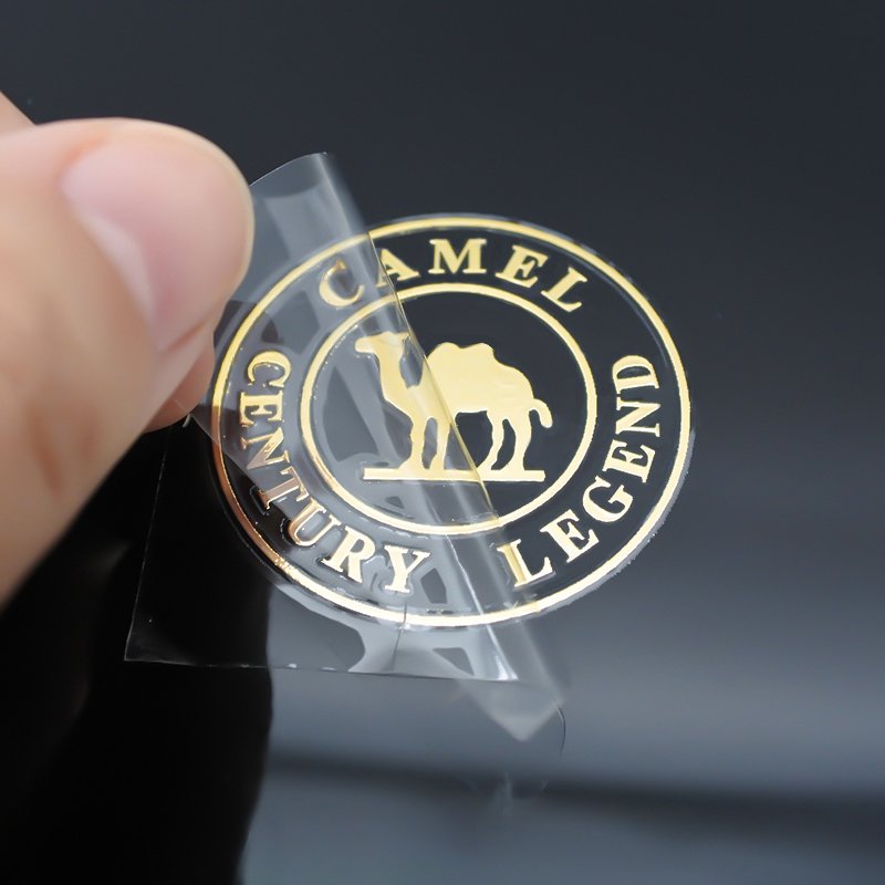 Custom Size Printer Logo Metal Label Stickers UV Transfer Stickers