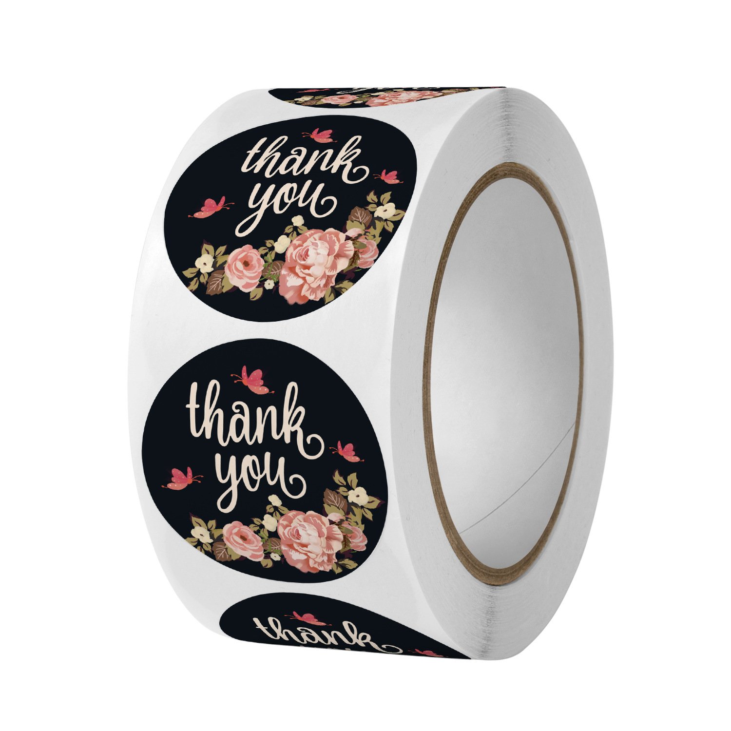 Custom logo paper sticker label customized garland roll envelope sealing self-adhesive roll sticker