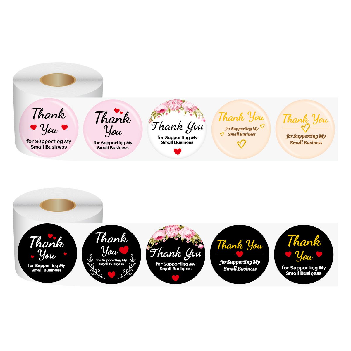 Custom logo paper sticker label customized garland roll envelope sealing self-adhesive roll sticker