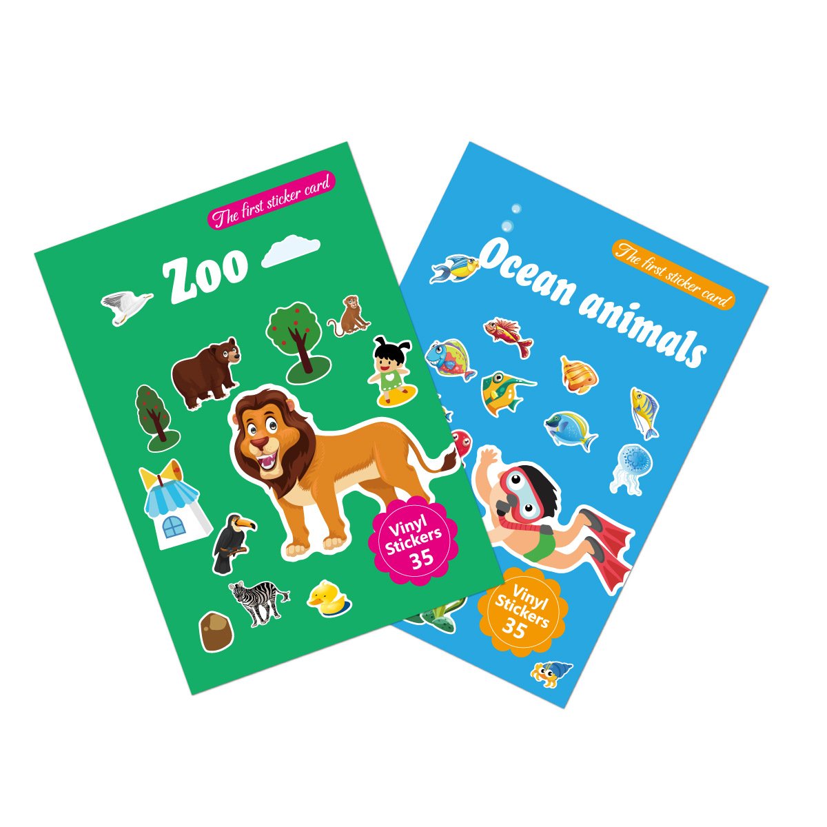 Reusable Waterproof Vinyl Stickers Educational Magic Sticker Pad Book for Kids,Toddlers Adhesive Stickers Pads