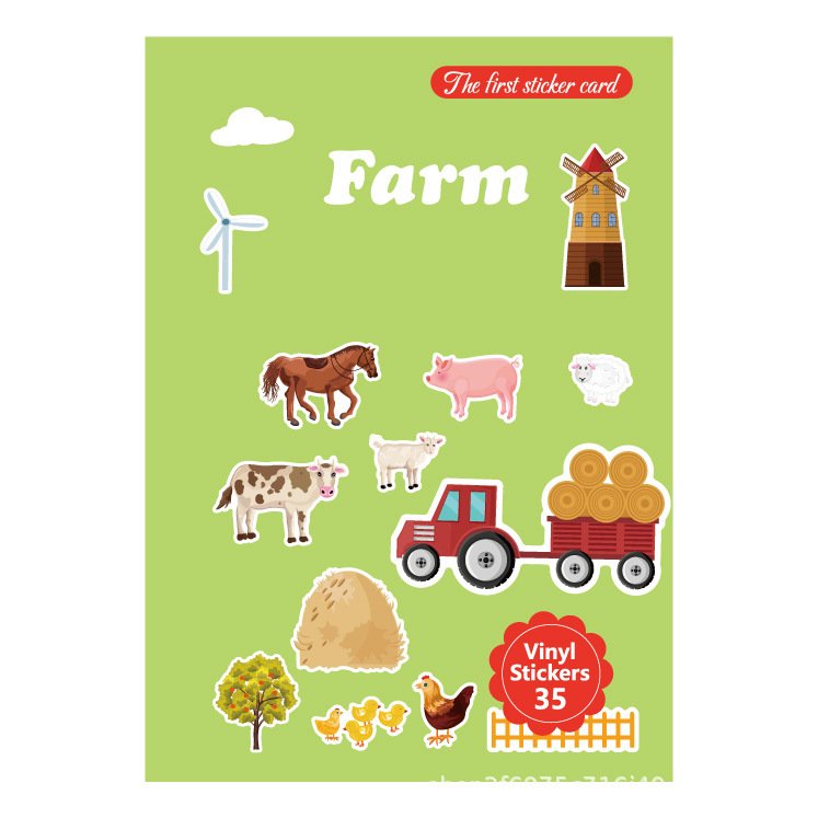 Reusable Waterproof Vinyl Stickers Educational Magic Sticker Pad Book for Kids,Toddlers Adhesive Stickers Pads