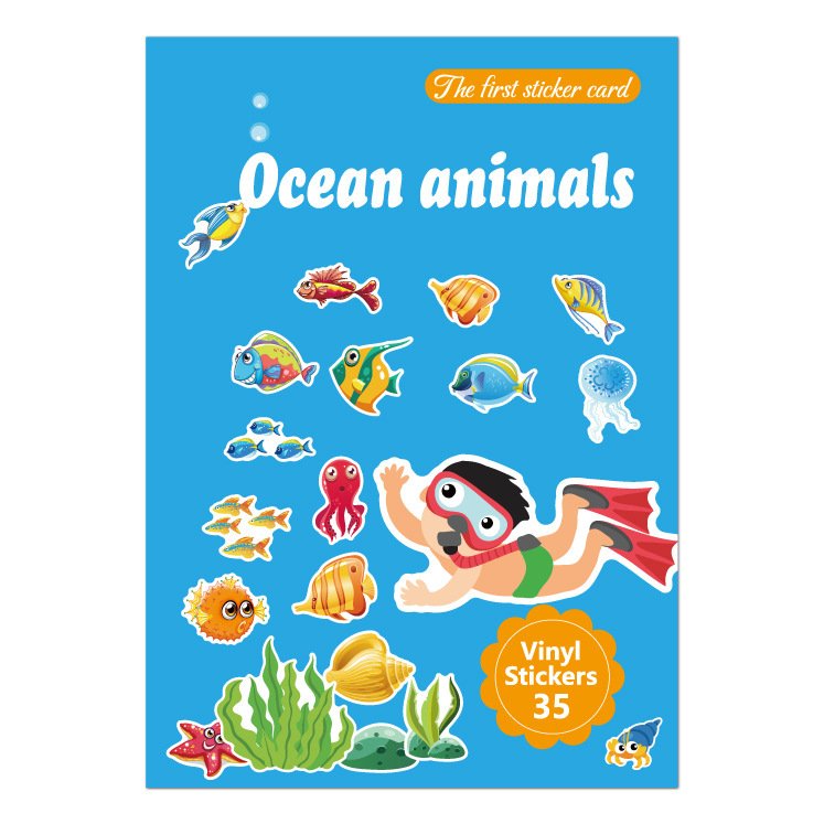Reusable Waterproof Vinyl Stickers Educational Magic Sticker Pad Book for Kids,Toddlers Adhesive Stickers Pads