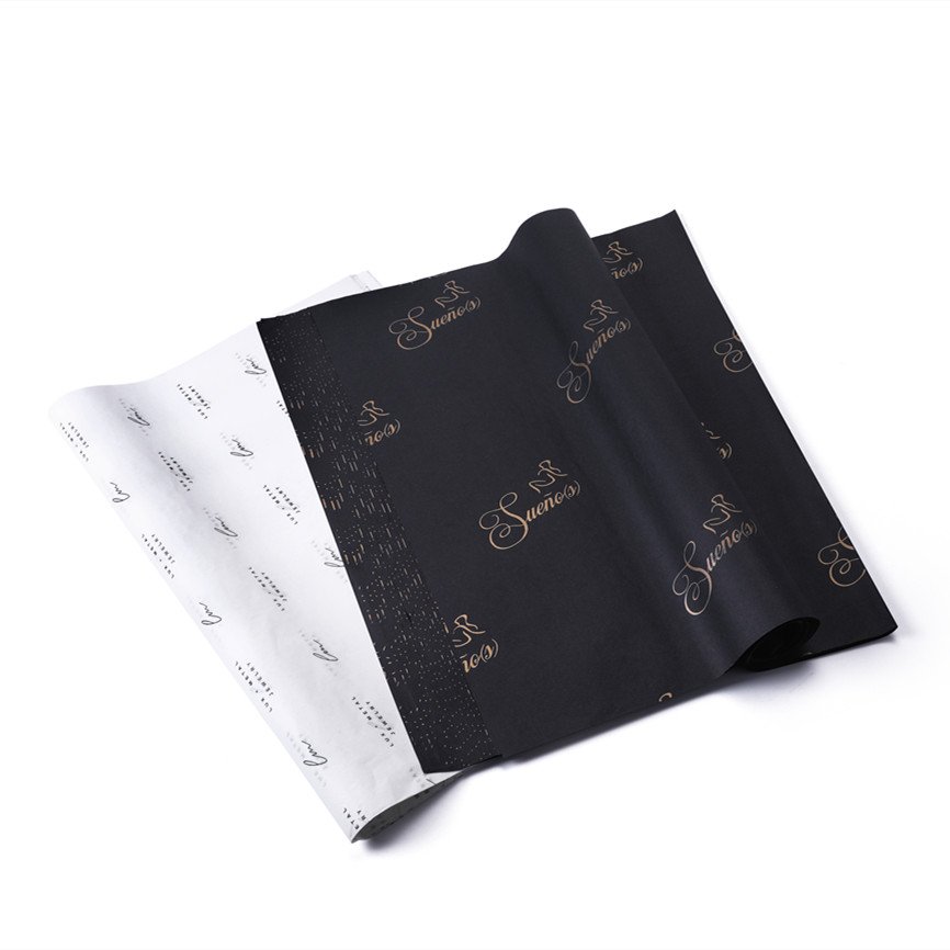 Custom Packing Wrapping Tissue Paper and Stickers Label with Company Logo