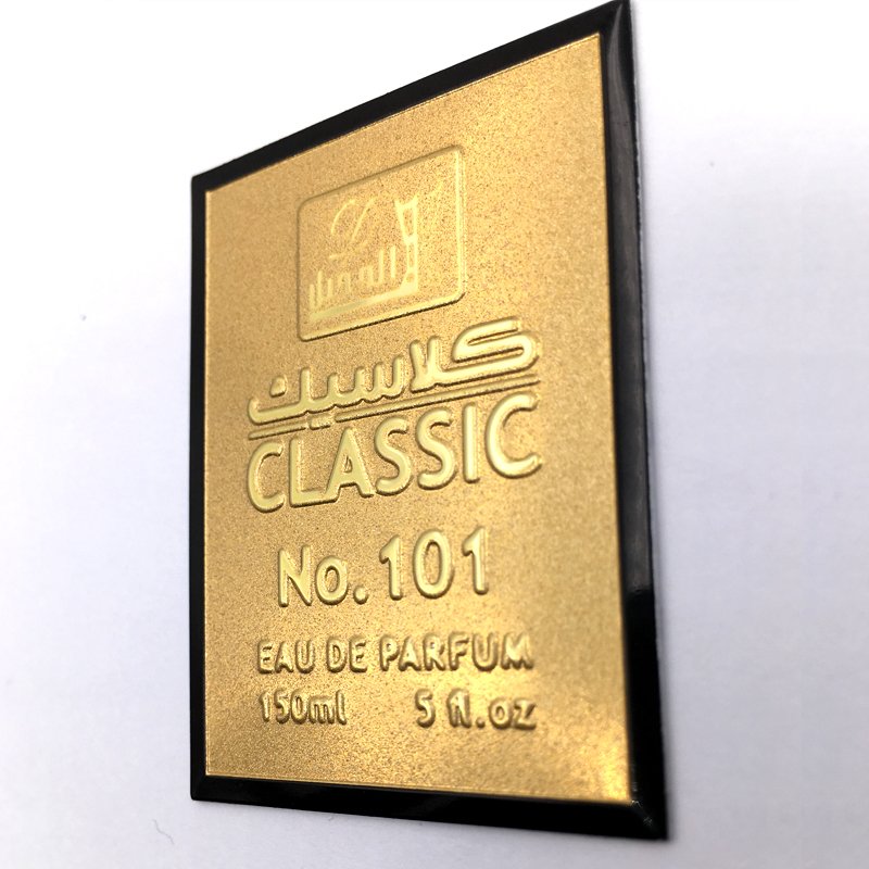 Custom Stainless steel high Polished embossing metal nameplate sticker