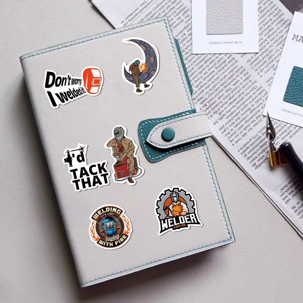 50pcs Cartoon Welding Workers Decal Funny Graffiti Stickers Diy Decoration Water Cup Luggage Skateboard Diray Waterproof Sticker