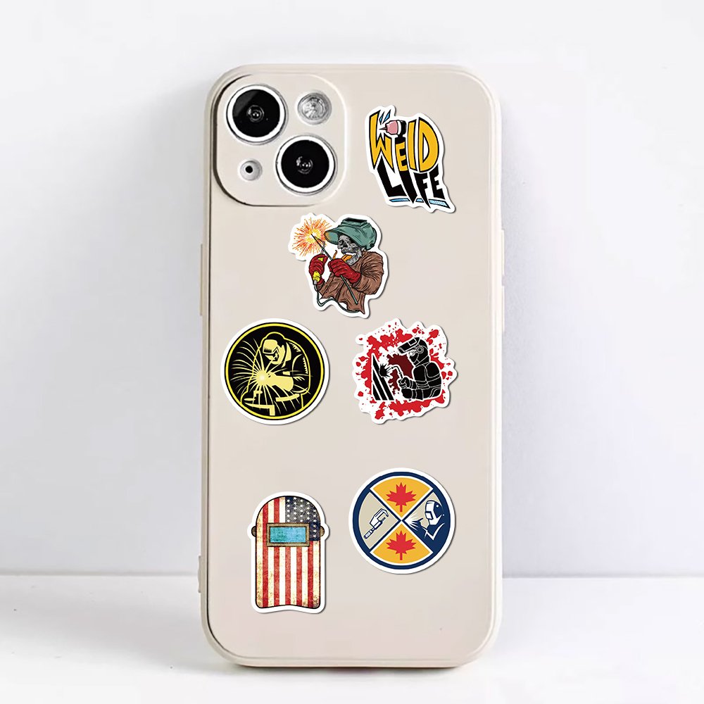 50pcs Cartoon Welding Workers Decal Funny Graffiti Stickers Diy Decoration Water Cup Luggage Skateboard Diray Waterproof Sticker