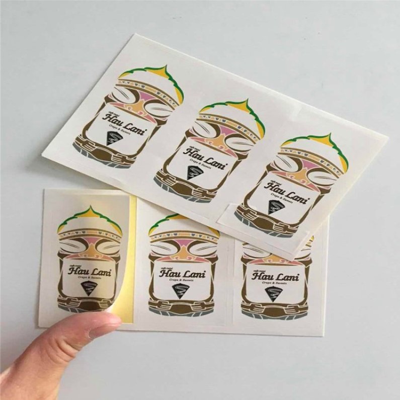 Waterproof Blank Package Label Seal Sticker Transparent Household Products Custom Adhesive CMYK Accept